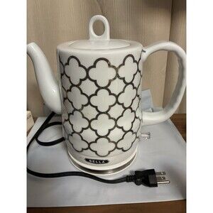 BELLA Electric Ceramic 1.5 L Tea Kettle Model KE7937-A White & Silver